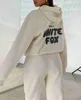 Weißer Designer Fox Hoodie setzt zwei 2 2 Frauen Herren Kleidung Sporty Long Sleved Pullover Kapuzentripsuiten Frühling Herbst Winter Smaw6j9
