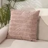 Kudde 2024 1st Square Corduroy Cover Solid Color Plaid Pillow Case Living Room Soffa Home Decor 16 "/18"/20 "