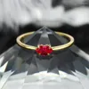 Cluster Rings Original Design S925 Silver Ruby Red Lip Shape Gold-plated Ring Opening To Attend The Banquet Wedding Luxury Jewelry