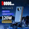 Power Banks Power Power Power 50000MAH Power Bank 120W Super Fast -Fasting Portable PowerBank Внешняя батарея поддержка PD Зарядное устройство для Samsung iPhone New 2443