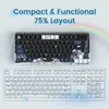 Keyboards Wired mechanical gaming keyboard with OLED display full key hot swappable pudding RGB backlight keyboard suitable for PC computersL2404