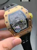 Regardez le mouvement en céramique de mouvement suisse de qualité supérieure avec diamant nouveau chronographe RM1103 kvmovement miroir en verre cristallin Titanium pour faire le caoutchouc