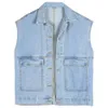 Vest herfstvrouwen dragen denim