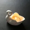 Decorative Figurines Ceramic White Home Decoration Creative Swan Beautiful Storage Box Candlestick Pography Prop Flower Pot