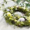 Fiori decorativi uova di Pasqua ghirlanda 36x7 cm Display artificiale garland