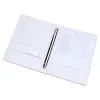 Folder Kingfom PU Leather Looseleaf Paper Ring Binders 3 Rings File Folder with Pocket A4 Document Paper Storage Holder