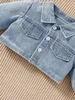 Baby Spring e Autunno in denim floreale Slitta floreale Twopice Casual Female Born Street Fashion Abito per le vacanze all'aperto 240325