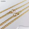 Colliers VoJefen 18K Pendants et colliers Gold's AU750 Gold Big Corde Chain Fashion Bijoux avec mini pendentif diamant Cadeaux de luxe