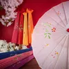 82/84cm de pano de seda feminino guarda -chuva japonês flores de cerejeira antiga guarda