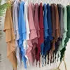 Hijabs en arrière deux couches de long khimar femmes musulmanes hierges headscarf niqab Dubaï Vêtements islamiques turcs Ramadan Eid hijabi 240327