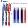 Pilot Frixion Pen Erasable Gel Set 05mm Blublackred Byte av påfyllningsstudent Skrivverktyg Leveranser Japanska brevpapper 240320