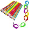 Pencils 48 Pcs 7 Inch Flexible Soft Pencil Soft Cool Fun Pencil with Erasers Soft Pencil for Children or Students