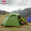 Abri Naturehike 2023 Mise à jour Cloud Peak 2 Tente de camping 150D / 20D Silicone Ultralight Randonnée extérieure Portable Vent à vent 4 saisons tente