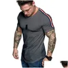 T-shirts masculins Nouveaux t-shirts décontractés d'été hommes massifs slim fitness sport manche courte o-cou sur la taille de tshirt pour hommes