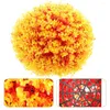 Flores decorativas Topiary Ball Bolas de Bóstia Faux Artificial Bolas de Planta redonda Decoração de casamento Orange