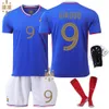 In Cup Jersey Number Mbappe Football voor het Franse team thuis Griezmann Giroud Belle Jersey