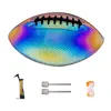 Tamanho 9 Treinamento brilhante Rugby Ball Lightous Up Up Reflexive PU Seguar Great American Football Greys 240402