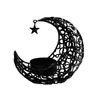 Candle Holders Metal Holder Moon Decor Banquet Candleholder Home Tabletop Ornament Hollow Cup Creative Stick Dining Candlestick
