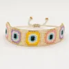 Браслеты Go2boho Turkish Evil Eye Bracelet Ювелирные изделия Miyuki Греческие глазные пульсерас Mujer Moda