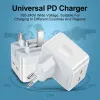 PD 35W USB C Chargeur Double ports Type C Chargeur Fast Charger pour iPhone 13 14 Pro Max 15 Xiaomi Chargeur de téléphone mobile Chargeur rapide