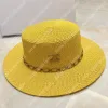 Designerka słomiana kapelusz lato sun hat man sunbonnet moda plażowa kapelusz unisex trawę warkocz przeciwsłoneczny moda moda płaska wiadra czapki sunhat