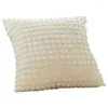 Pillow Stain-resistant Case Elegant Solid Color Square For Modern Home Decoration Polyester Sofa Bedroom