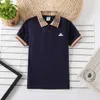 Garçons polo girts d'été Stripe revirement collier t-shirt childrens à manches courtes tops enfants filles célibataires de fille polo 3-7 ans 240319