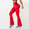 Active Pants Tie Dyed Flare Yoga Women Sport Tights Sömlös hög midja Leggings Gym Träning Fitness Quick Dry Push Up Legins