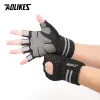 Gants aolikes hommes femmes haltérophilier gants gym gym demi-doigt sports de fitness gants de résistance anti-aslip