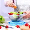 Creative Salad Cutter Bowl Fruit Chopper Slicers Multifunction Salad Maker Fruit Vegetable Cutting Kitchen Gadget Cutter