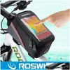 Panniers Bags Roswheel 42Quot 48Quot 55Quot Inch Waterproof Black Cycling Bike Bicycle Front Phone Bag Case Holder Zip Pouch For Phone Otpfx