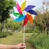 Decorazioni da giardino Mulino a vento Girandola a vento Decorazione ornamentale Prato esterno Cortile Decorazioni per feste Giocattoli per bambini Balcone Visualizzazione dei filatori di plastica