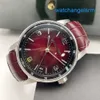 Athleisure AP Wrist Watch Code 11.59 Série 15210BC Platinum Smoked Wine Red Mens Fashion Casual Business Back Transparent Mechanical Watch