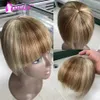 Clip in pony Human Hair Topper voor vrouwen 100% menselijk haar S Clipin One Piece Blonde Piano Hoogtepunten Kleur Ponse Haar 240314