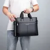 PU Leather Briefcase for Man A4 Documents Designer Executive Handbag Laptop 14 Messenger Tote Bag Husband 240320