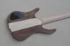 Guitar 6 Strings Electric Bass Guitar Walnut Body Neck Through, Gold Hardware, No Paint, fornisce servizi personalizzati