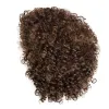 Pelucas cortas de pelucas afro sintéticas para hombres de fibra resistente al calor de la peluca de la peluca de la peluca natural mezcla peluca marrón con flequillo pelucas de vestuario masculino