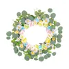 Decorative Flowers Large Eucalyptus Wreath Wedding Decoration Flower Garland For Front Door Window Porch Colorful