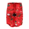 Köpek giyim Noel Pet Parkas Su geçirmez fermuar tasarım ceket kalın kolsuz pamuklu giysiler çekiş yüzüğü açık macera ceket
