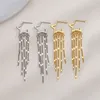 Stud Earrings Star Tassel For Women Girl Long Chain Earring Korean Fashion Silver Color Party Jewelry Gift