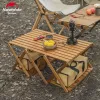 Möbler NatureHike Camping Folding förvaringsställ Outdoor Portable 34 Layer Shelf Wood Folding Table Picnic BBQ Vandring Tabellagring