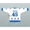 Gdsir Custom ROBERT MARTIN 45 LE NATIONAL DE QUEBEC HOCKEY JERSEY- LANCE ET COMPTE NIEUW Top Ed S-M-L-XL-XXL-3XL-4XL-5XL-6XL