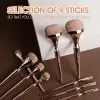 Brosses imaginaires 9pcs Makeup Brushes Set Foundation HighLighter Feed Shadow Blush Powder Soft Nylon Mélangez Eye Eye Cosmetic Beauty Tool