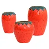 Vaser Strawberry Shaped Flower Vase Arrangement Elegant Pencil Holder for Wedding Home