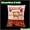 Cuscini di peluche cuscini p sei palline blu rosa Axolotl borse cartone animato t animale squishy minlls cuscino da cuscino per alimentari snack snack pie peluche gi dht6h