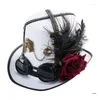 Beretten coole bowlers hoed steampunks bril man vrouwen unisex rollenspel hoofddeksel