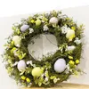 Fiori decorativi uova di Pasqua ghirlanda 36x7 cm Display artificiale garland