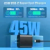 För Samsung Charger 45W Adapter PD Typ C Super Fast Charging 2.0 Samsung Galaxy S24+ S23 S22 S21 S24 Ultra Obs 20 USB C -kabel