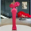 Sukienki imprezowe Oszałamiające hopt różowe plisowane ukochane długie suknie patrz przez błyszczące pełne rękawy pochwa Prom Rzeczywisty obraz