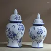 Vases Vase Set haut de gamme en ligne Decoration Home Decoration Cerative Living Moux Jarrones Con Tapa Céramique Artisanat Ornements de